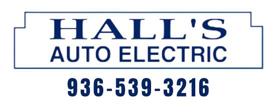 Sign for Hall's Auto Electric with phone number 936-539-3216.
